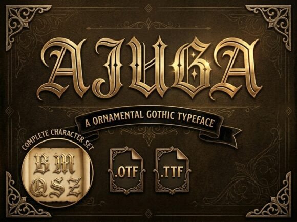 Ajuga: A Bold Choice for Gothic Typography