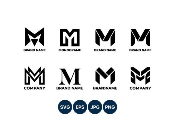 Black Letter M Monogram Vector: A Versatile Design Tool for Sharp, Professional Logos