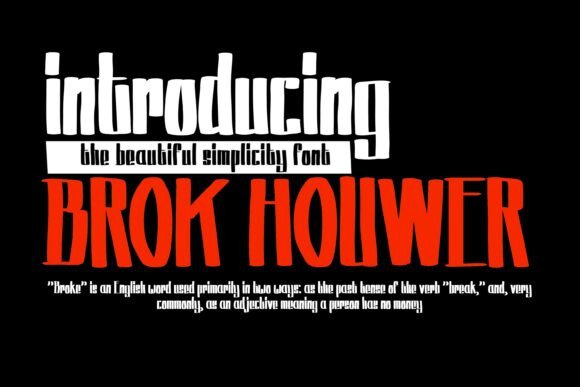 Brok Houwer: A Bold Typeface for Impactful Design