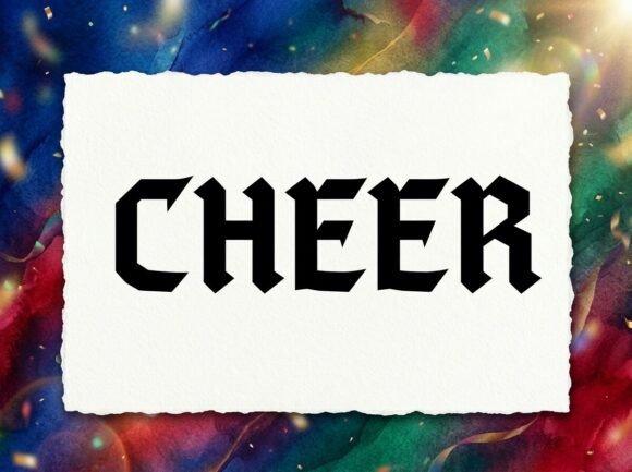 Cheer: A Bold Gothic Display Font for Festive and Formidable Branding