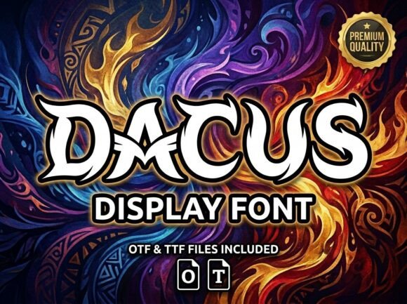 Dacus: A Font That Commands with Aggressive Elegance