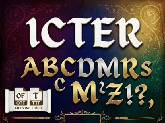 Icter: A Regal Typeface for Medieval-Inspired Design