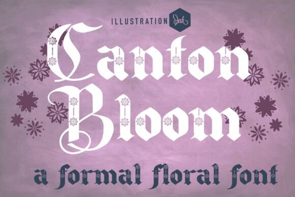 Infusing Elegance with the Canton Bloom Family: A Formal Floral Font for Sophisticated Design