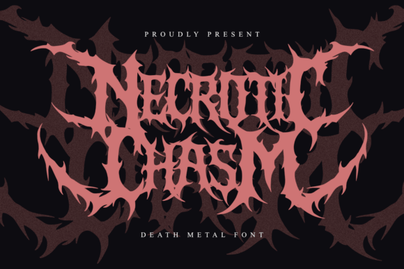 Necrotic Chasm: A Font That Commands Attention in Extreme Design