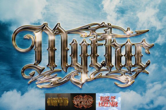 Ornamental Fantasy Gothic Chrome Text Ef: Creating Majestic Typography for Epic Visuals
