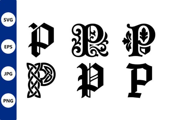 Ornate Blackletter Monogram Glyphs for Bold Design Projects