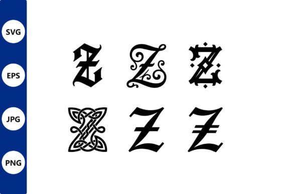 Ornate Blackletter Monogram Set: A Stylish Typography Resource