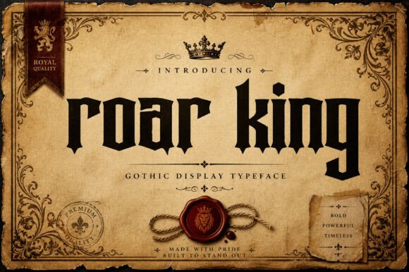 Roar King: A Bold Typographic Choice for Fearless Designers