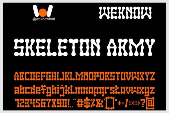 Skeleton Army Font
