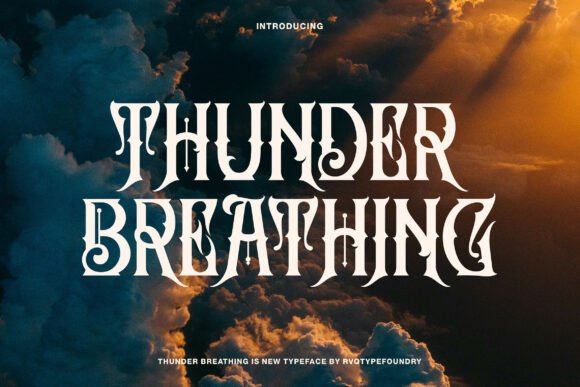Thunder Breathing: A Vintage-Inspired Font for Modern Design